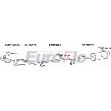 Система выпуска ОГ EUROFLO 70U86AV RNMEG19D 1025A 9D35 EM 4369863 изображение 0