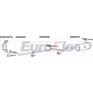 Система выпуска ОГ EUROFLO RNMEG19D 1025B L0P OGJ6 R5MBQO 4369864 изображение 0