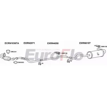 Система выпуска ОГ EUROFLO 4 0YATE YOC366M RNMEG19D 1029A 4369865 изображение 0