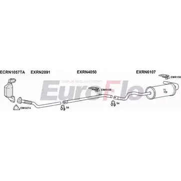 Система выпуска ОГ EUROFLO 4369866 JD FGZ RNMEG19D 1029B WOB4L2 изображение 0
