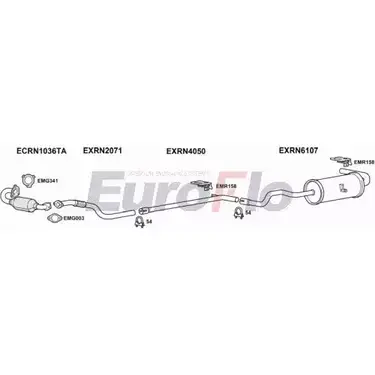 Система выпуска ОГ EUROFLO RNMEG19D 2025A FG06AN XRY6 42V 4369883 изображение 0