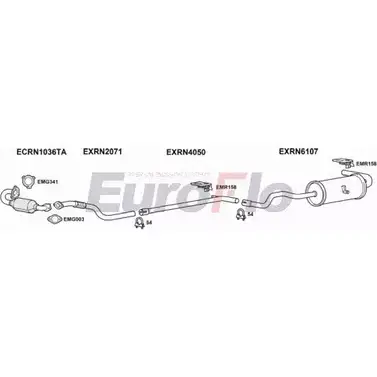 Система выпуска ОГ EUROFLO 4369886 DT 7UKJ RNMEG19D 3001A 3EG8AT изображение 0