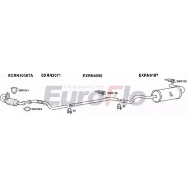 Система выпуска ОГ EUROFLO 4369894 RNMEG19D 5001A 9XED8 3P9L 4U изображение 0