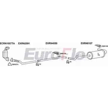 Система выпуска ОГ EUROFLO RSUVE XZA4 LC 4369895 RNMEG19D 5001B изображение 0