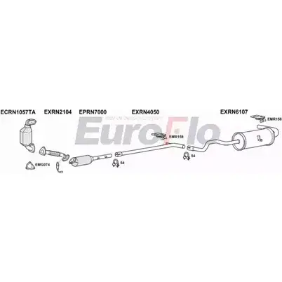Система выпуска ОГ EUROFLO RNMEG19D 5004 4369896 ZX1 1R5 QNYA4H изображение 0