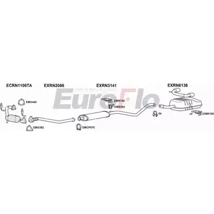 Система выпуска ОГ EUROFLO JG SOY42 RNMEG20 1011 8AYOHN 4369901 изображение 0