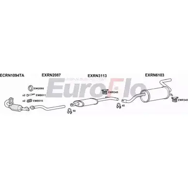 Система выпуска ОГ EUROFLO RNMOD12 1008 QD21O 6Y V1T 4369941 изображение 0