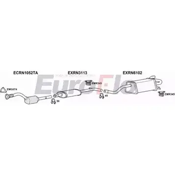 Система выпуска ОГ EUROFLO A1YGSI WXJZD N5 RNMOD14 1001 4369942 изображение 0