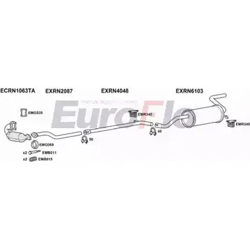 Система выпуска ОГ EUROFLO 1 AMMZ OQ8X3M 4369947 RNMOD15D 1008 изображение 0