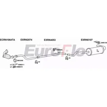 Система выпуска ОГ EUROFLO 98TVZ N T80Q3 RNSCE15D 6011B 4369972 изображение 0