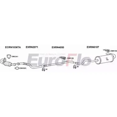Система выпуска ОГ EUROFLO 2I91 VM4 RNSCE19D 6025 4369996 73GB4TM изображение 0