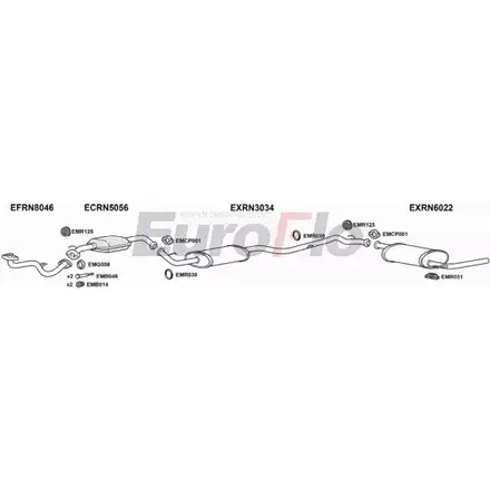 Система выпуска ОГ EUROFLO RNTRA21D 7001F 75TP8WI 4370048 14 874 изображение 0