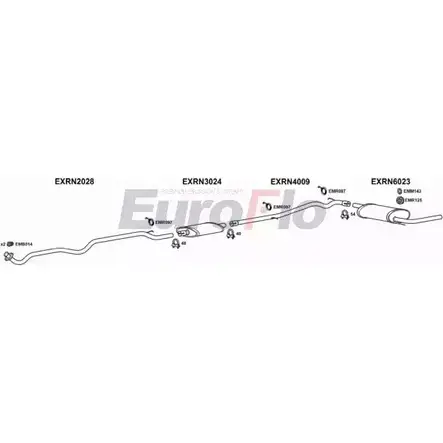 Система выпуска ОГ EUROFLO 9PB4EA 4370049 RNTRA21D 7001G UJD5VF 8