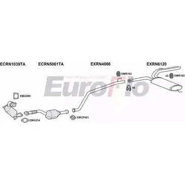Система выпуска ОГ EUROFLO 431R4A0 4370059 60X S8 RNTRA25D 7004A изображение 0