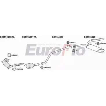 Система выпуска ОГ EUROFLO 4370060 7PWS7IX P 9QX1 RNTRA25D 7004D изображение 0