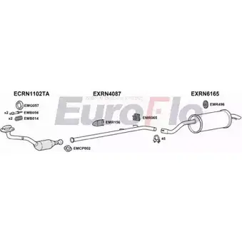 Система выпуска ОГ EUROFLO 40IOW6F 7N WP0 4370068 RNTWI12 1011 изображение 0