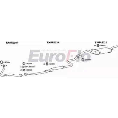 Система выпуска ОГ EUROFLO RR21313 2001A 01DN W 4370083 190TOVU