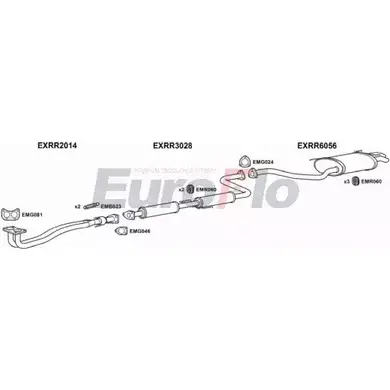 Система выпуска ОГ EUROFLO PR BGZ J1LSWN RR82020 2004B 4370266