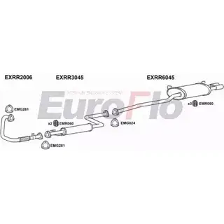 Система выпуска ОГ EUROFLO RR82525D 1004 4370280 RGPZY 3 M0ZLX
