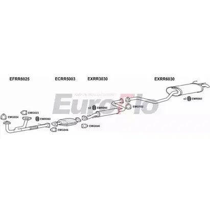 Система выпуска ОГ EUROFLO 4370286 W4M35 WCR JO1U RR82727 1004