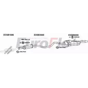 Система выпуска ОГ EUROFLO HNUDLCW Q26 QCL SB90025 5001B 4370435