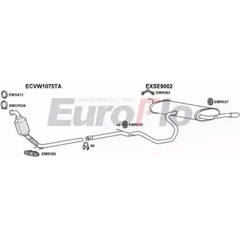Система выпуска ОГ EUROFLO W CJ4V 4370638 SEALT19D 6004C 0TDM0 изображение 0