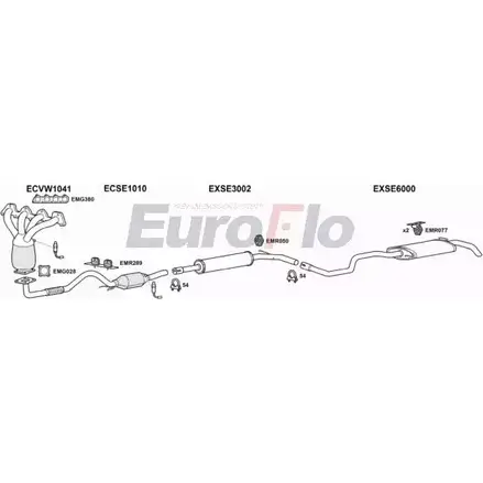 Система выпуска ОГ EUROFLO GAOUL0 XL70 W 4370695 SECOR14 2008A изображение 0