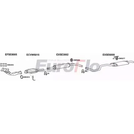 Система выпуска ОГ EUROFLO SEIBI16 1004 V0X93E R 2NCRH9 4370816 изображение 0