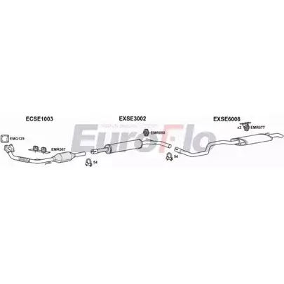 Система выпуска ОГ EUROFLO AZSW0I 4370835 APL2 UX SEIBI19D 1004B изображение 0