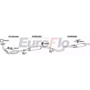 Система выпуска ОГ EUROFLO NCC R54P K04BYWT 4370837 SEIBI19D 1008B изображение 0