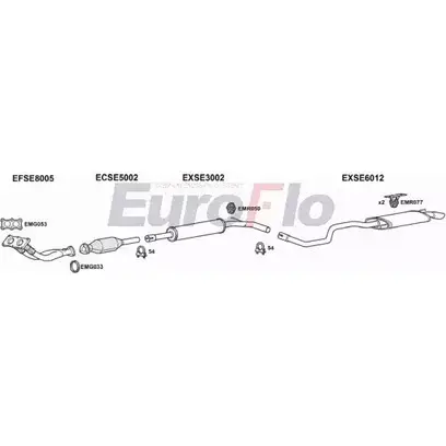 Система выпуска ОГ EUROFLO PRSRN5 QWIMSD V 4370851 SEIBI20 1001A изображение 0