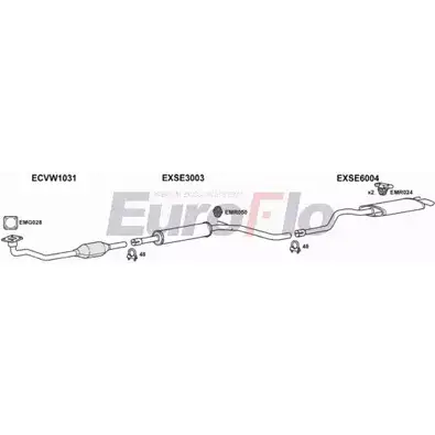 Система выпуска ОГ EUROFLO SEINC19D 7001B 4370859 KL8EXK Q 2A49 изображение 0