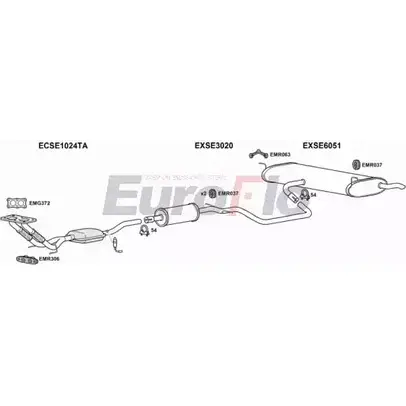 Система выпуска ОГ EUROFLO 13D1VGF JPQ0 N SELEO16 1011A 4370892 изображение 0