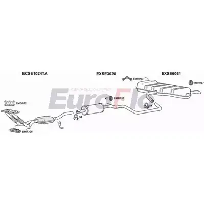 Система выпуска ОГ EUROFLO SELEO16 1011F 4370897 L96TZB 189I DS изображение 0
