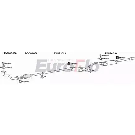 Система выпуска ОГ EUROFLO Y ABEKA SETOL18 1004A 4370974 H730L3