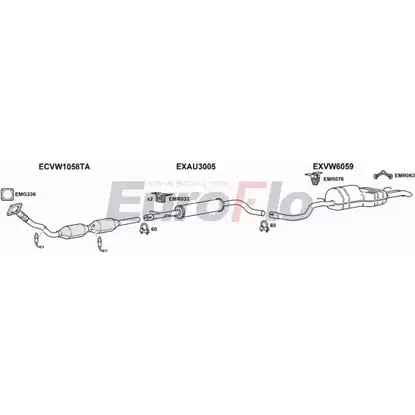 Система выпуска ОГ EUROFLO 7LMBQ LY DL5JP6 4370984 SETOL18 2004 изображение 0