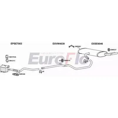 Система выпуска ОГ EUROFLO 4371015 0T QBIR SETOL20D 0600LHD KBCHXB изображение 0