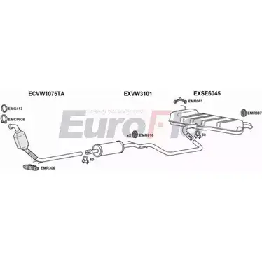 Система выпуска ОГ EUROFLO 8SU6H 4371019 SETOL20D 6001B UCTM3F D изображение 0
