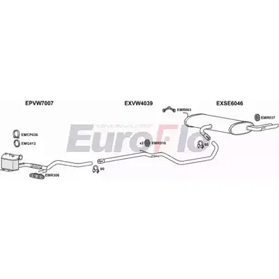 Система выпуска ОГ EUROFLO 3 KIVHQ G99BNVG SETOL20D 6004A 4371020 изображение 0