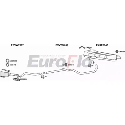 Система выпуска ОГ EUROFLO 66 50H0 4371021 5TTHYUG SETOL20D 6004B