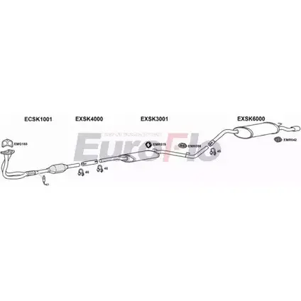 Система выпуска ОГ EUROFLO 4371164 FLE3 5P SKFEL16 1004 E50OUM8