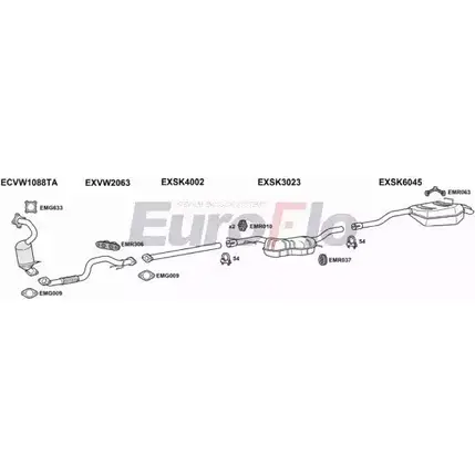 Система выпуска ОГ EUROFLO LJIG7 4371185 P 04BA01 SKOCT14 1018 изображение 0