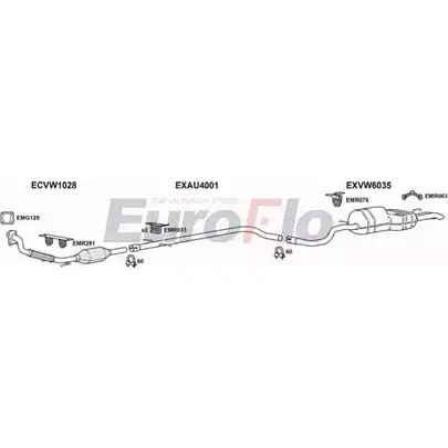 Система выпуска ОГ EUROFLO SKOCT19D 1004B 1A3BZ 4371227 Q XIMHO4 изображение 0