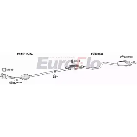 Система выпуска ОГ EUROFLO MIMVQW I Q1IQK 4371344 SKSUP18 3001 изображение 0