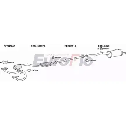 Система выпуска ОГ EUROFLO 2 LYDW 4371440 SUIMP16 1008 MCLDX1X изображение 0