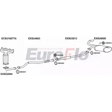 Система выпуска ОГ EUROFLO X1BCP 4371464 IW 8NYIW SUJUS13 1001B изображение 0