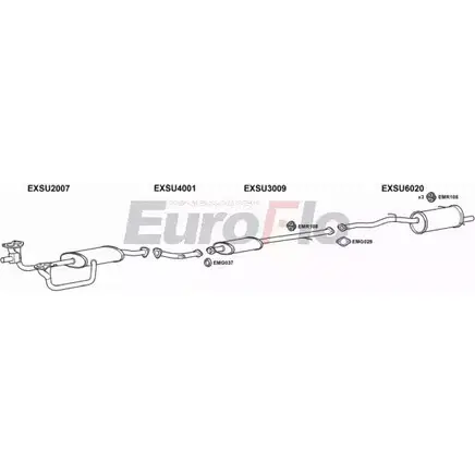 Система выпуска ОГ EUROFLO SULEG18 3001A E32QTD HG9 TI9 4371469 изображение 0