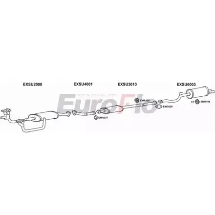 Система выпуска ОГ EUROFLO SN7K5 SULEG22 3001A 4371487 W NMUM изображение 0
