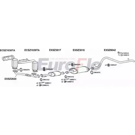 Система выпуска ОГ EUROFLO 4371550 1C DZN8H 7PXVTA6 SZGRAV27 3004 изображение 0