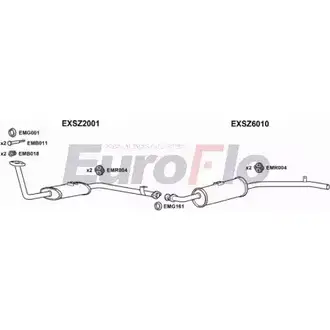 Система выпуска ОГ EUROFLO 4371572 SZSJ413 3001A A O3S5 NI3Z6K